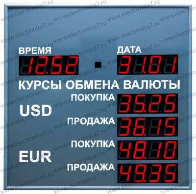 Табло валют Электроника 7 1038